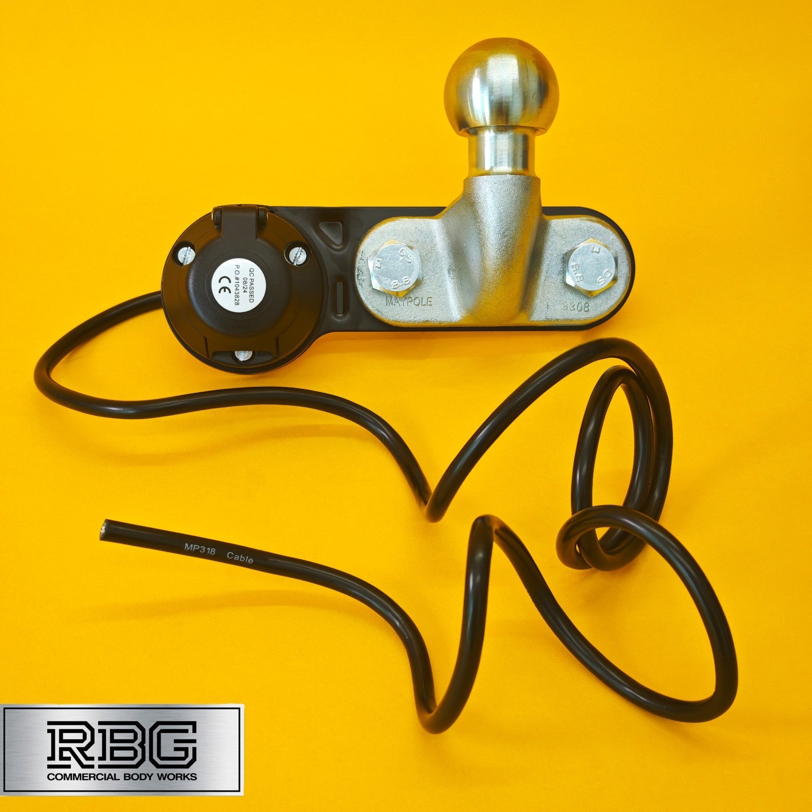 Tow Ball + Socket Assembly 12N 7 Pin 50mm Tow Hitch Silver E Approved Caravan UK