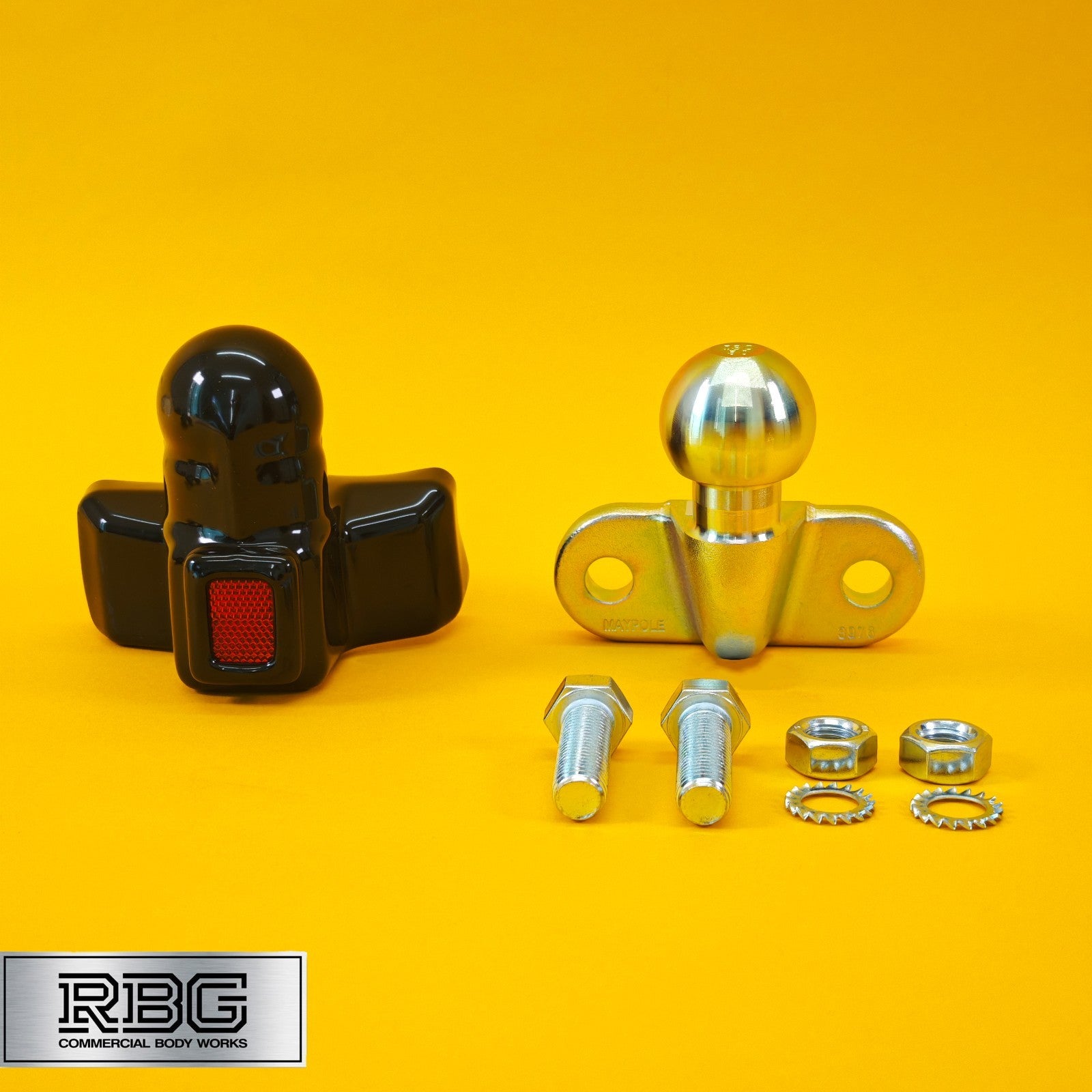 Tow Ball + Cover PVC With Reflector 50mm Tow Hitch Gold E Approved Caravan UK