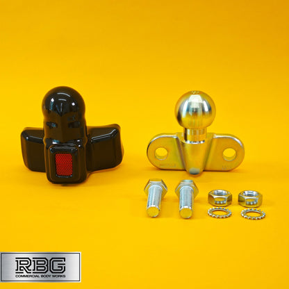 Tow Ball + Cover PVC With Reflector 50mm Tow Hitch Gold E Approved Caravan UK