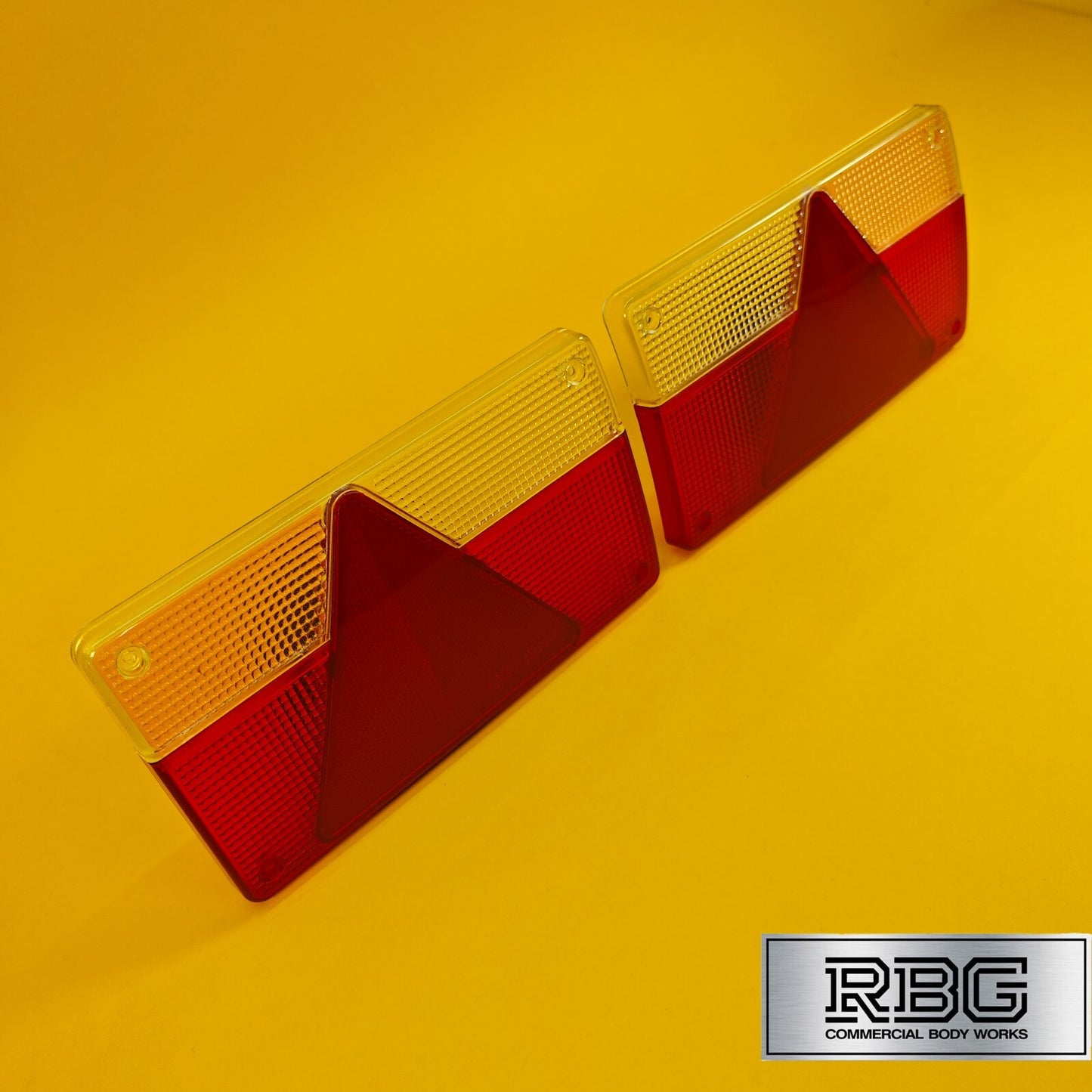 Replacement Lens Rear Light PAIR for AJBA FP80 with Orange Reflector Trailer