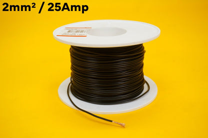 2mm Single Core Cable 25Amp Auto Cable 12v 24v Thin Wall Car Wire 12 COLOUR