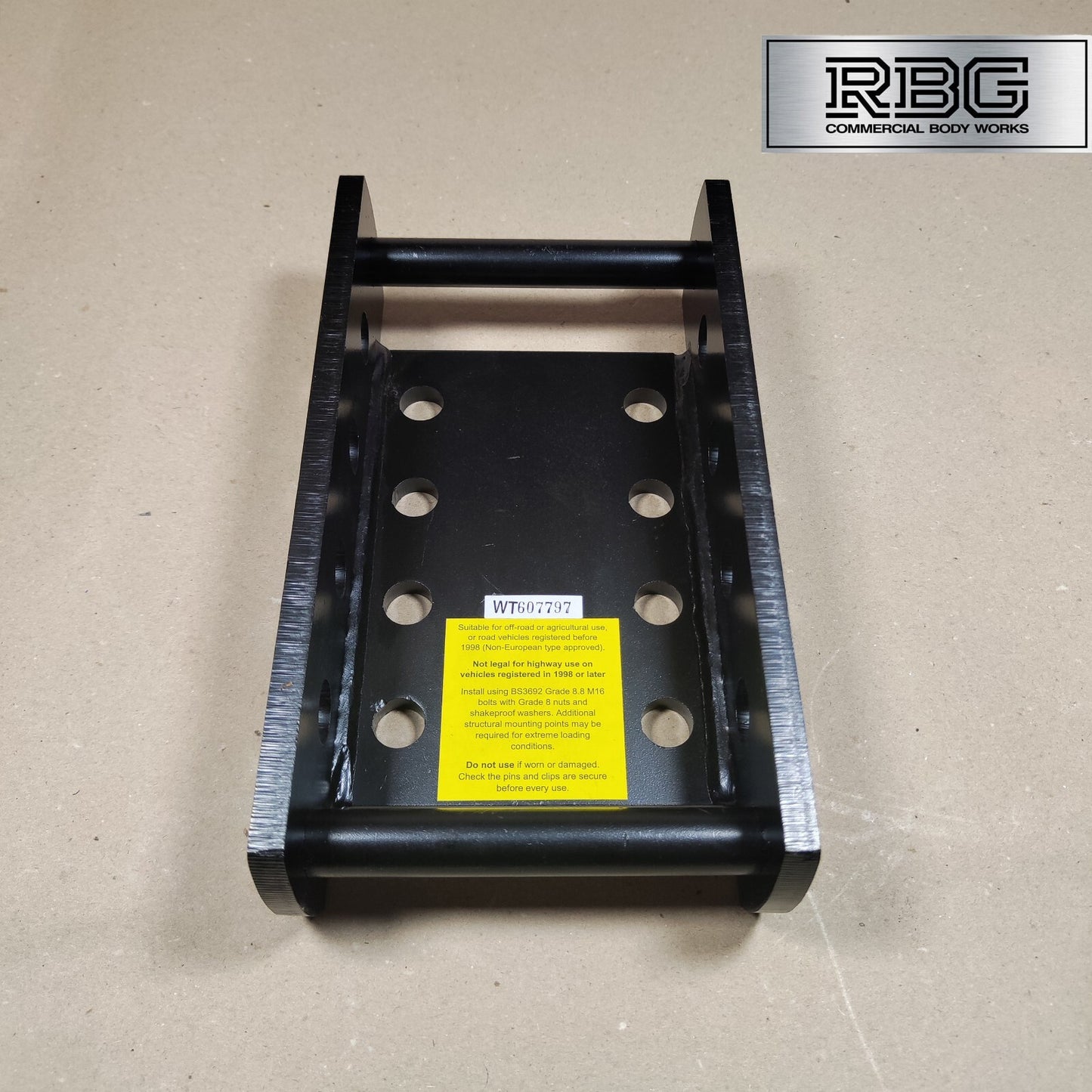 Towbar Slider Drop Plate Height Adjustable Coupling for Flange 3500kg by Maypole