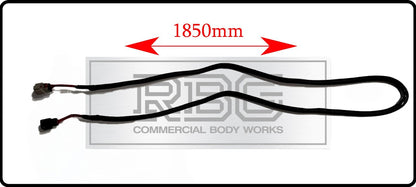 2X Ford Transit MK8 Rear Light 1850mm LONG Extender Wiring Looms