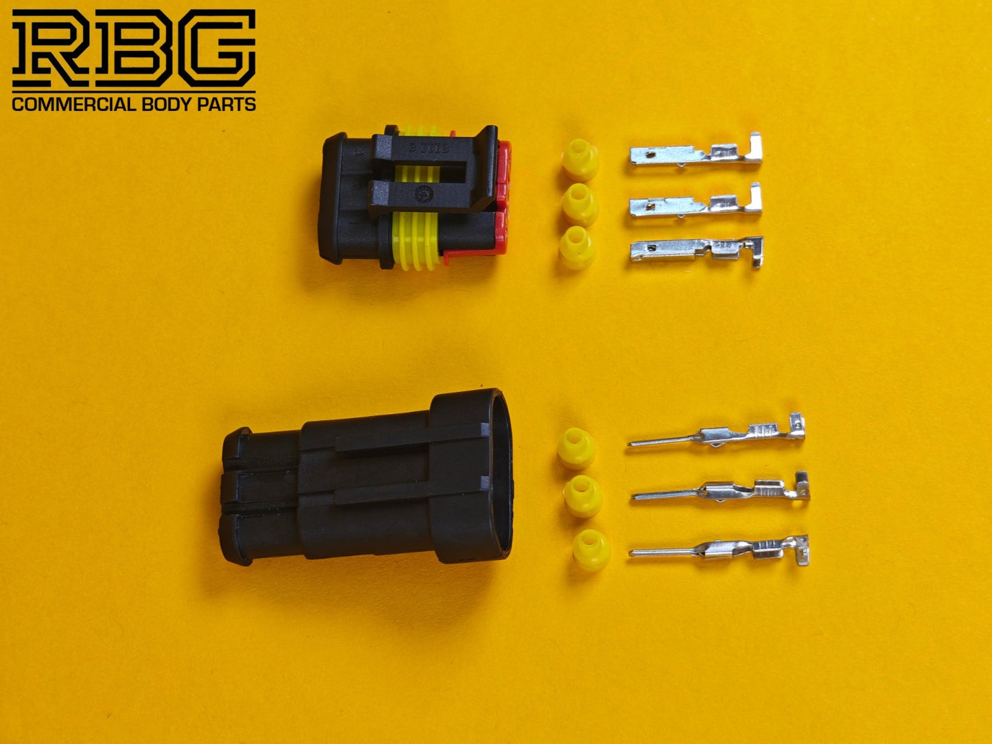 SuperSeal Connector Pair Assembly AMP 3 Way Female/Male Wiring Waterproof IP67
