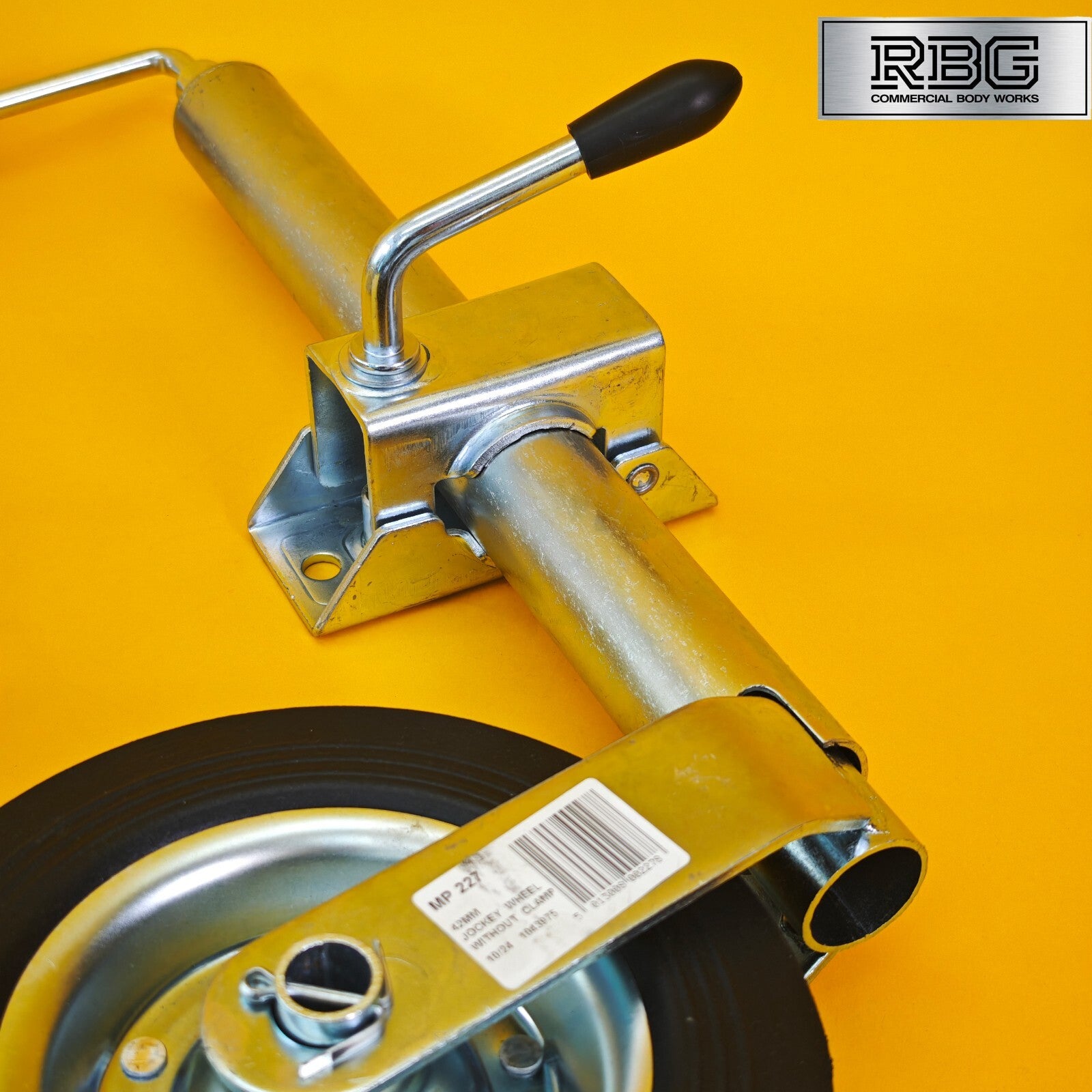 42mm Jockey Wheel + Clamp + Fixing Kit For Trailer / Caravan 100Kg 480-750mm UK