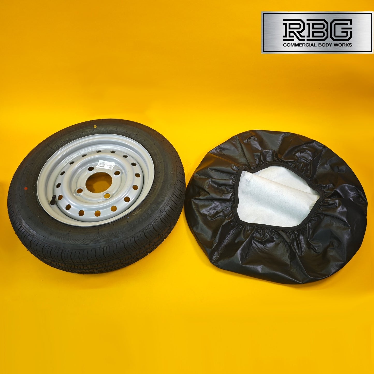 Wheel & Tyre + Cover 145/R13 for Maypole MP69193 & MP69213 Trailers 130mm PCD UK