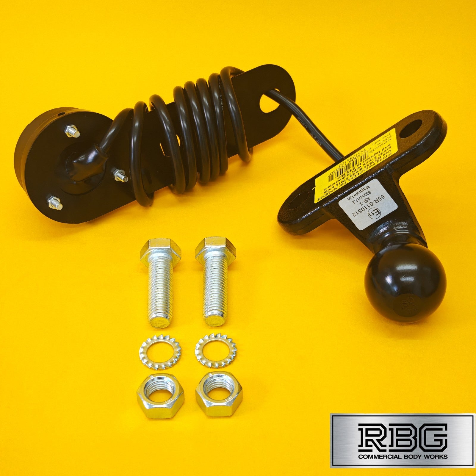 Tow Ball + Socket Assembly 12N 7 Pin 50mm Tow Hitch Black Heavy Duty Caravan UK