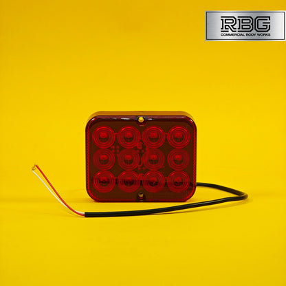 Rear Fog Light LED Red Slimline Universal Ring Lamp Trailer Caravan Truck 10-30V