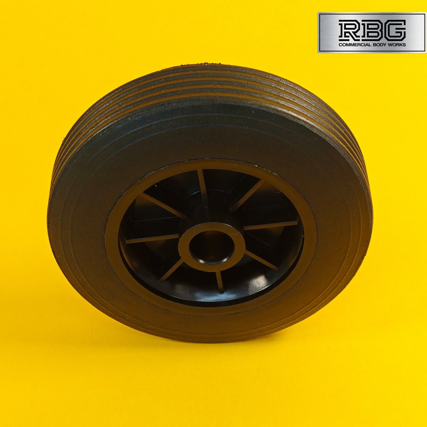 Plastic Spare Wheel for Jockey Wheels Black for Trailer Rubber Tyre 155mm UK