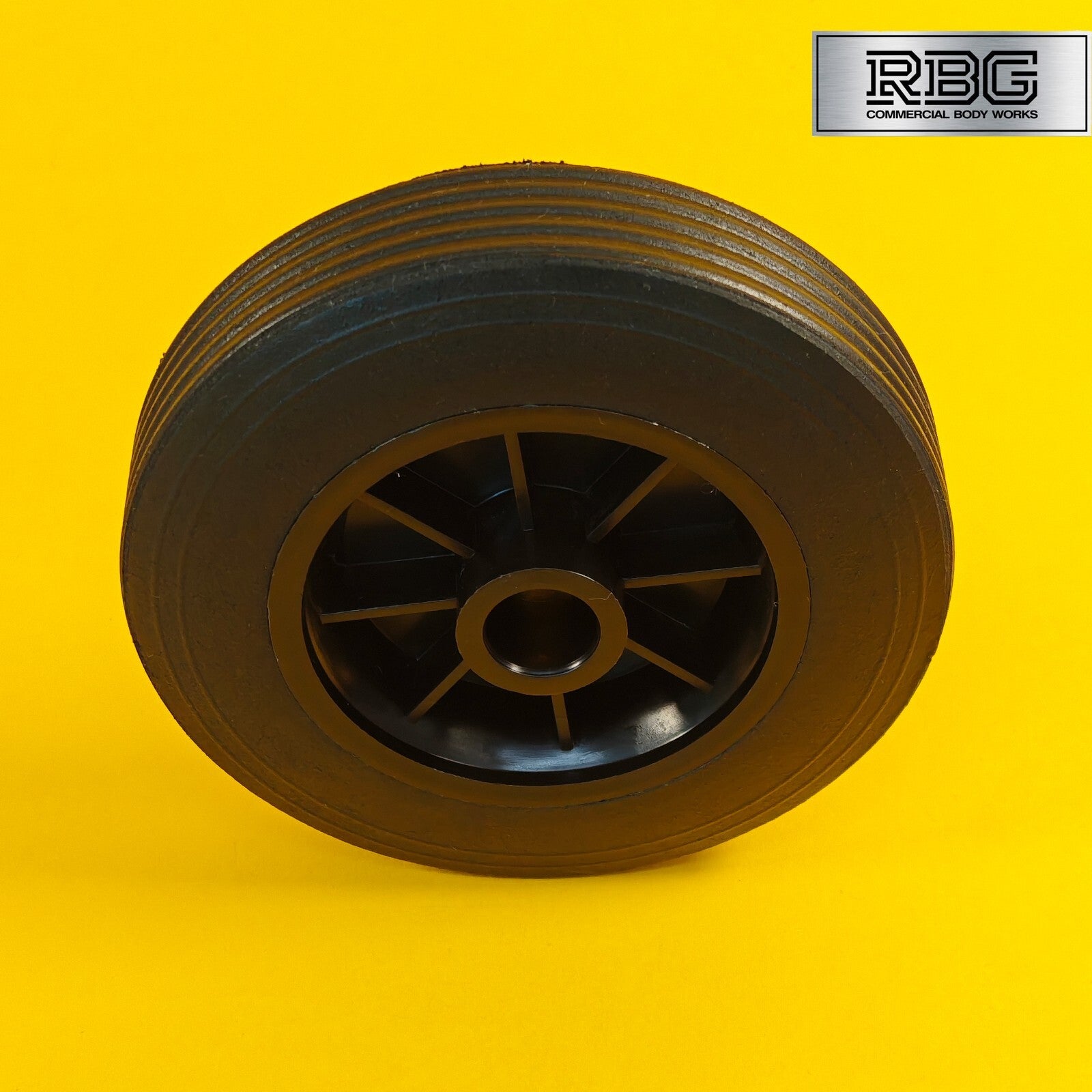 Plastic Spare Wheel for Jockey Wheels Black for Trailer Rubber Tyre 155mm UK