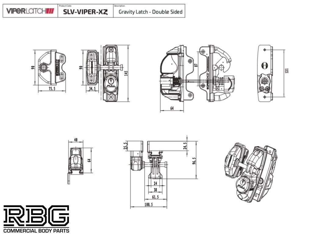 Double Hook Gate Latch Double Sided Lock SafeTech Garden Fence Gravity Latch