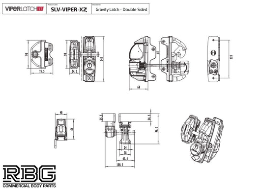 Double Hook Gate Latch Double Sided Lock SafeTech Garden Fence Gravity Latch