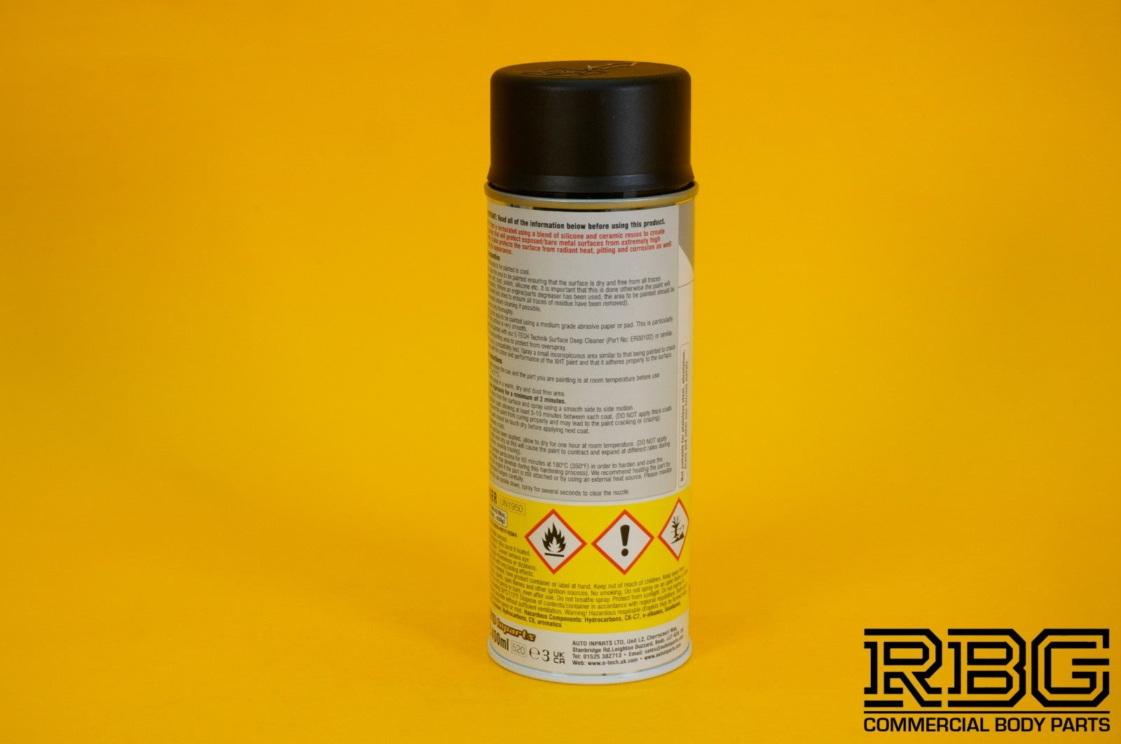 Extremely High Temperature Paint BLACK 400ml E-TECH XHT for Car Engine Exhaust