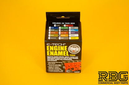 ORANGE Engine Enamel Paint Gloss E-TECH 250ml Heat Resistant for Car Motorbike