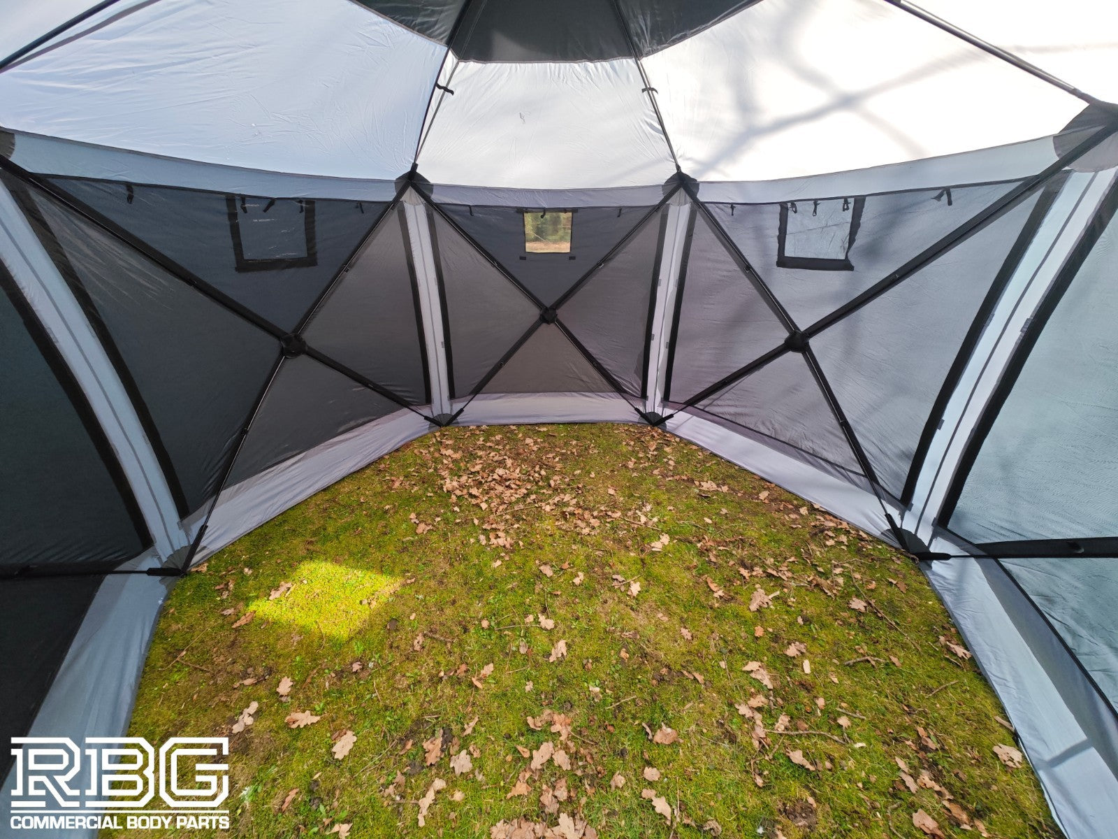 Screen House Gazebo Pop Up 6 Sided Mosquito Netting H230cm, W360cm Large Shelter
