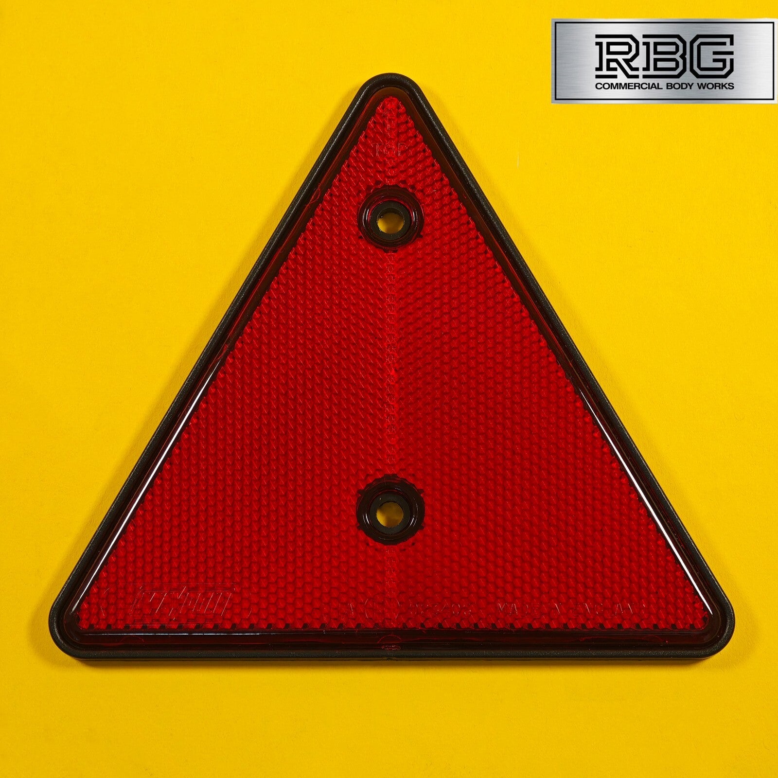 Triangle Red Reflector Srew-Fit For Trailer Driveway Fence Post Garden Walls UK