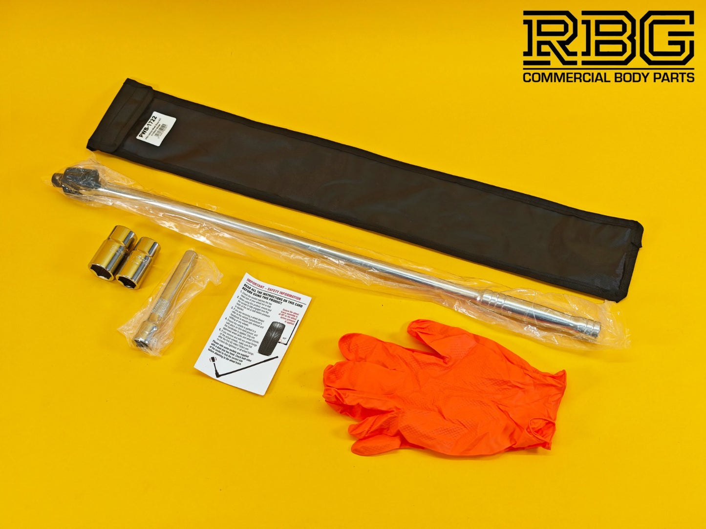 Vehicle Wheel Brace Kit 17/19mm, 21/22mm Pro Dual Size Sockets Protective Gloves