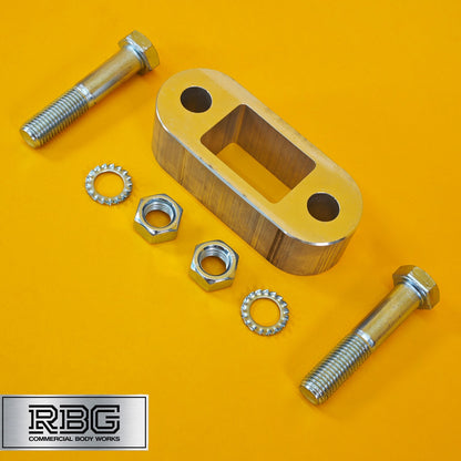 Tow Bar Ball Spacer Extension + 80mm Bolts & Nuts 38mm Block Trailer Caravan UK