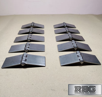 Butt Hinge Weld-on Solid Pressed Drawn Steel Heavy Duty 50x137mm Truck Trailer
