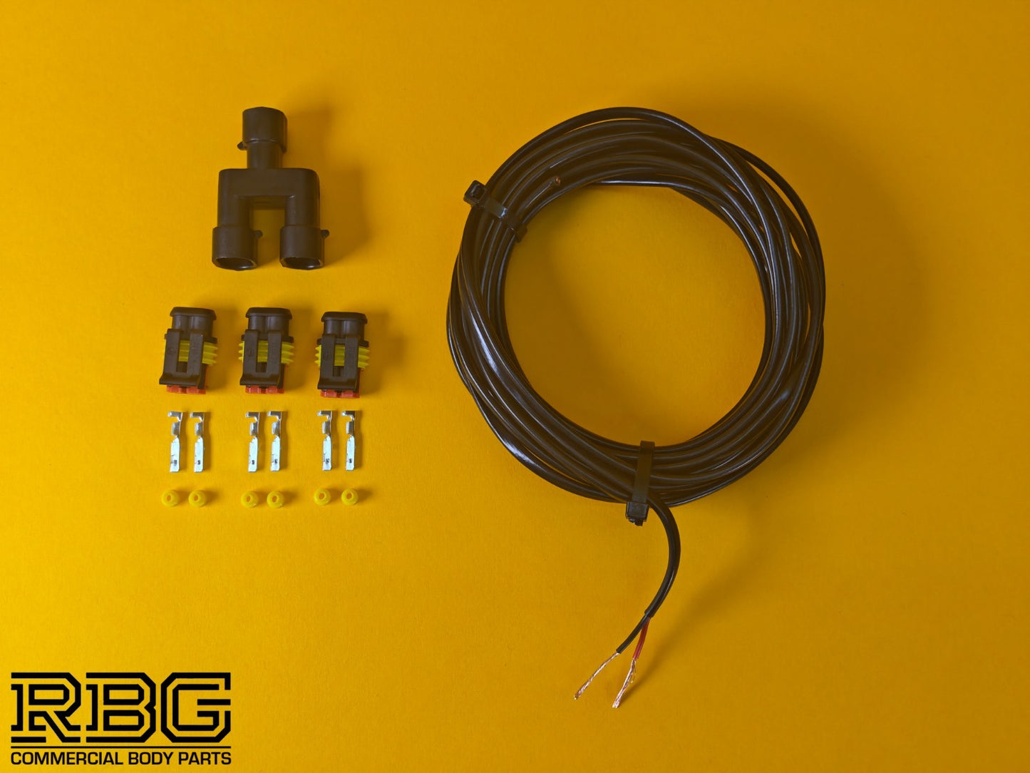 3 Way SuperSeal Splitter + 3Pc Connector Kit 2 Pin + 5m Cable SET Male Y Piece