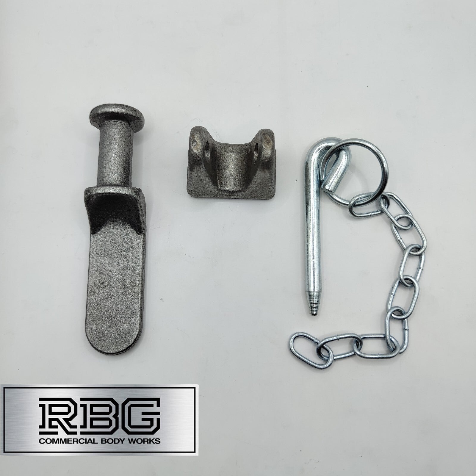1x Tailboard Forket, Lug, 109mm Pin & Chain - Truck Dropside Tipper Trailer