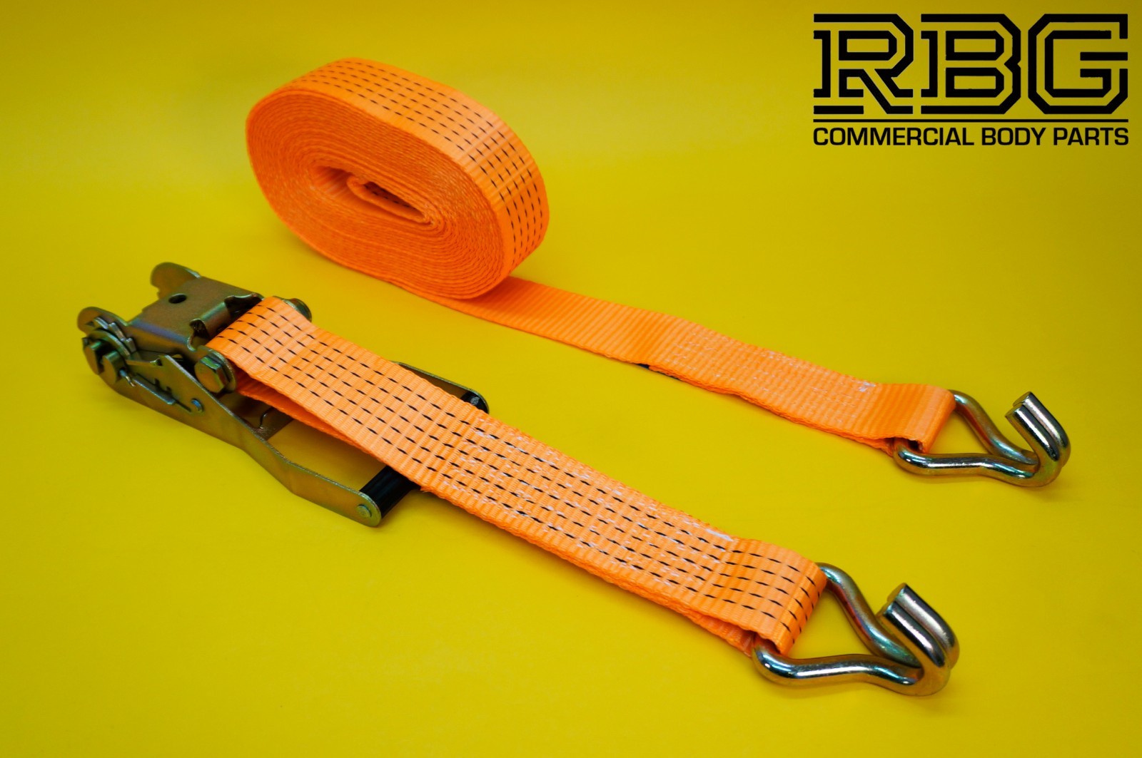 Ratchet Tie Down 50mm Strap 5ton High-Vis Orange 9m Lashing Cargo Recovery