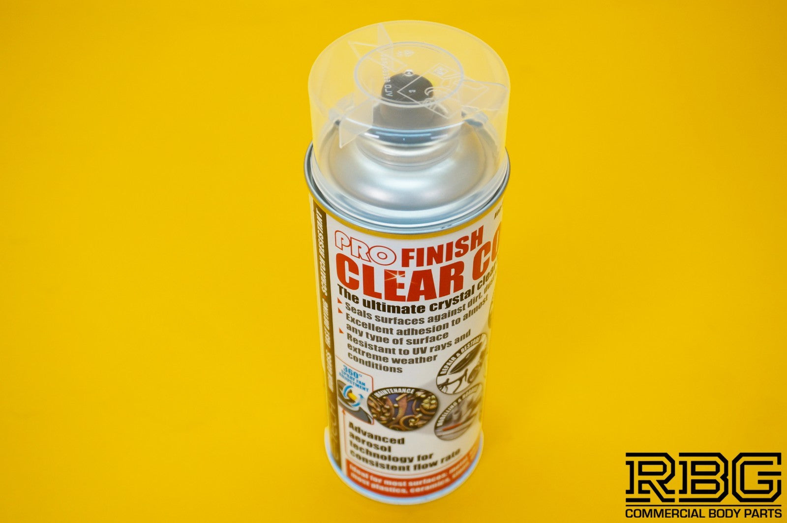 PRO Finish Clear Coat Lacquer Spray for Metal Glass Plastics Aluminium Surfaces