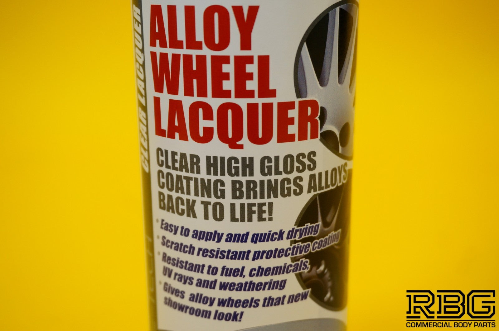 Clear Alloy Wheel Lacquer Spray 400ml Chip Resistant Wheel Refurbishing E-TECH