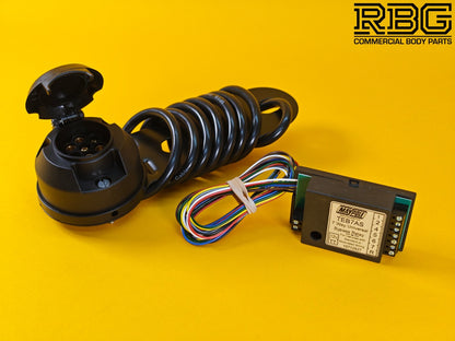 7 Way Bypass Relay + Socket Assembly 12N 7 Pin 1.5m Wire Towing Trailer Caravan