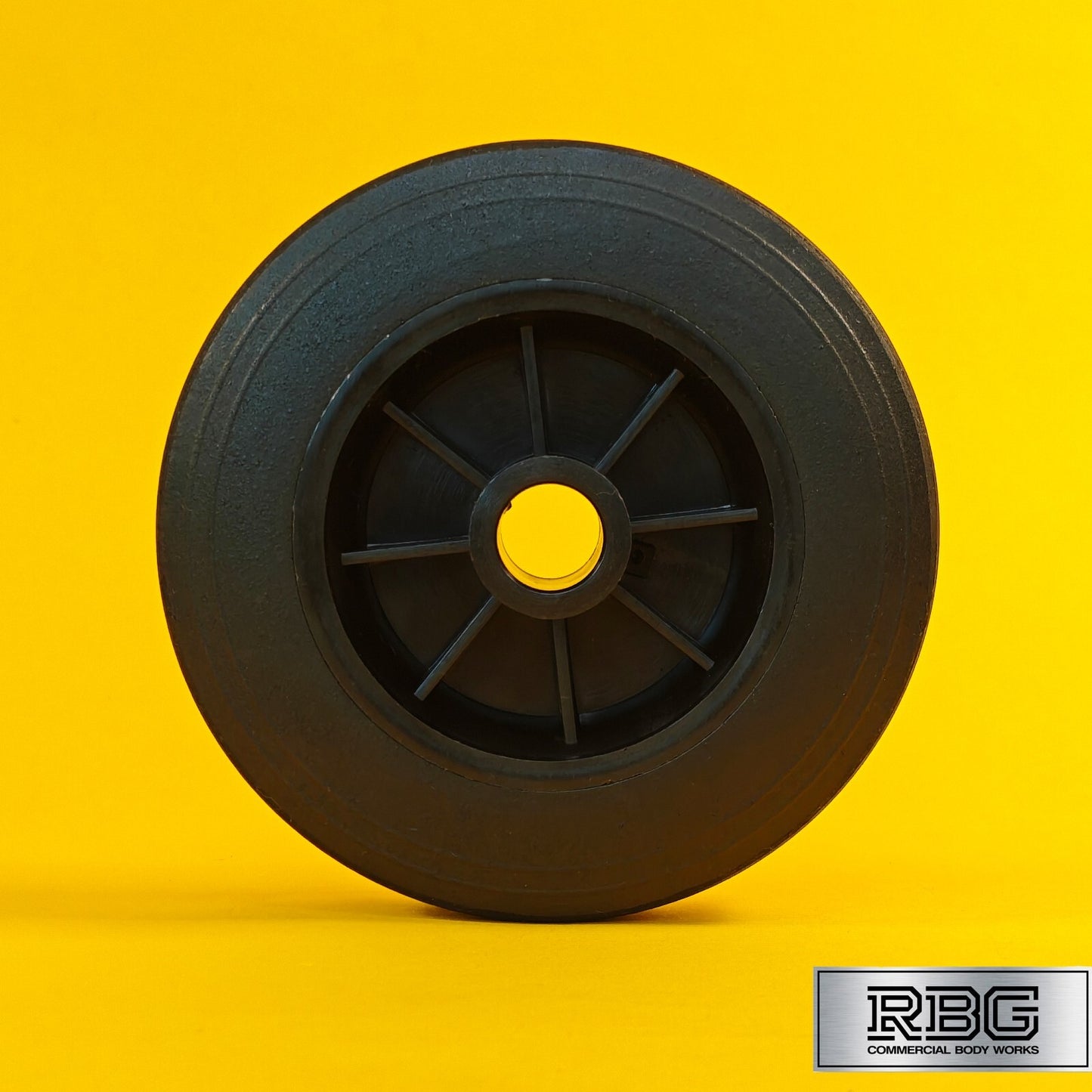 Plastic Spare Wheel for Jockey Wheels Black for Trailer Rubber Tyre 155mm UK