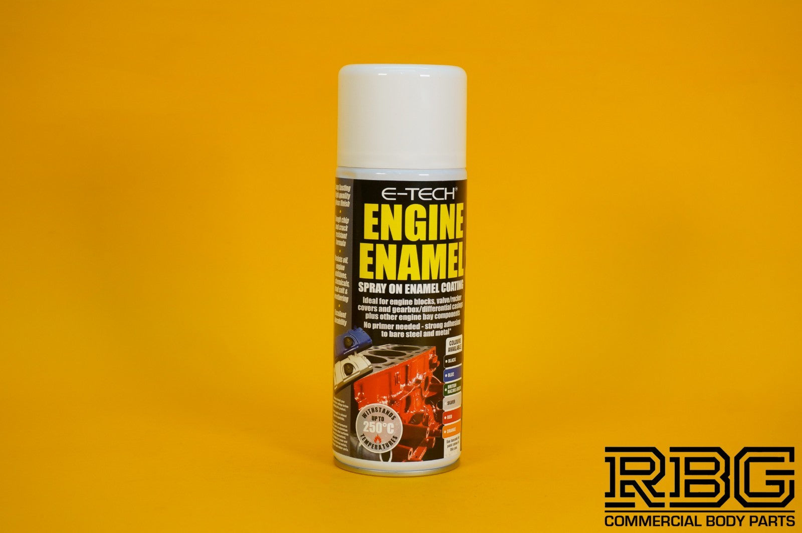 SILVER Engine Enamel Spray Coating 400ml E-TECH Heat Resistant Paint Car Vehicle