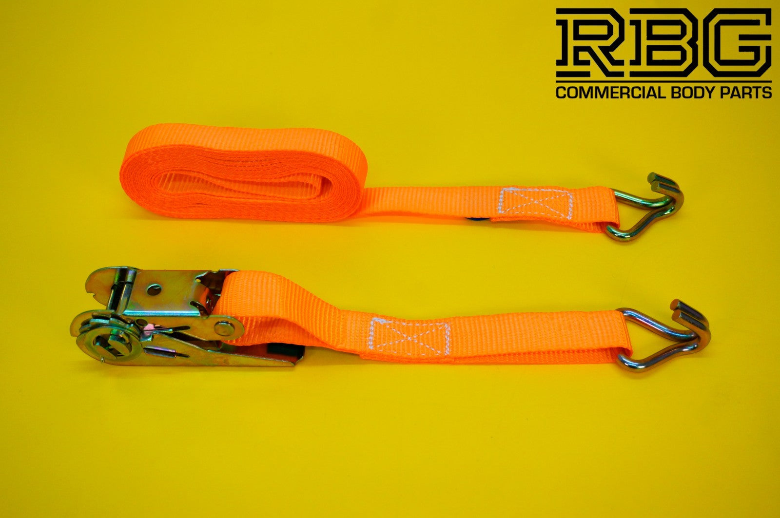 Ratchet Tie Down Strap 800kg 5m High-Vis Orange 25mm Recovery Lashing Cargo