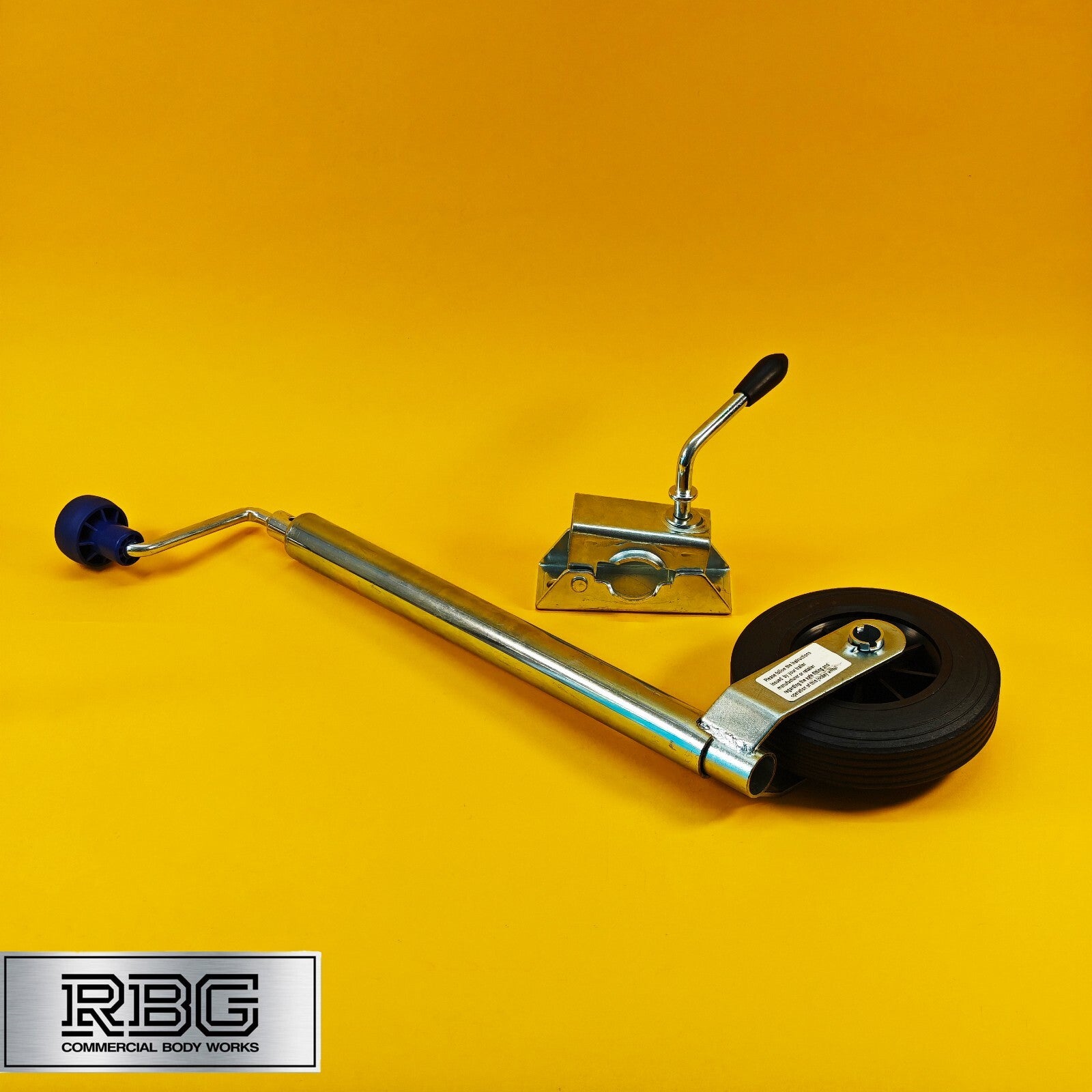 34mm Jockey Wheel + Clamp For Trailer / Caravan 75Kg Standard Duty 560mm-810mm