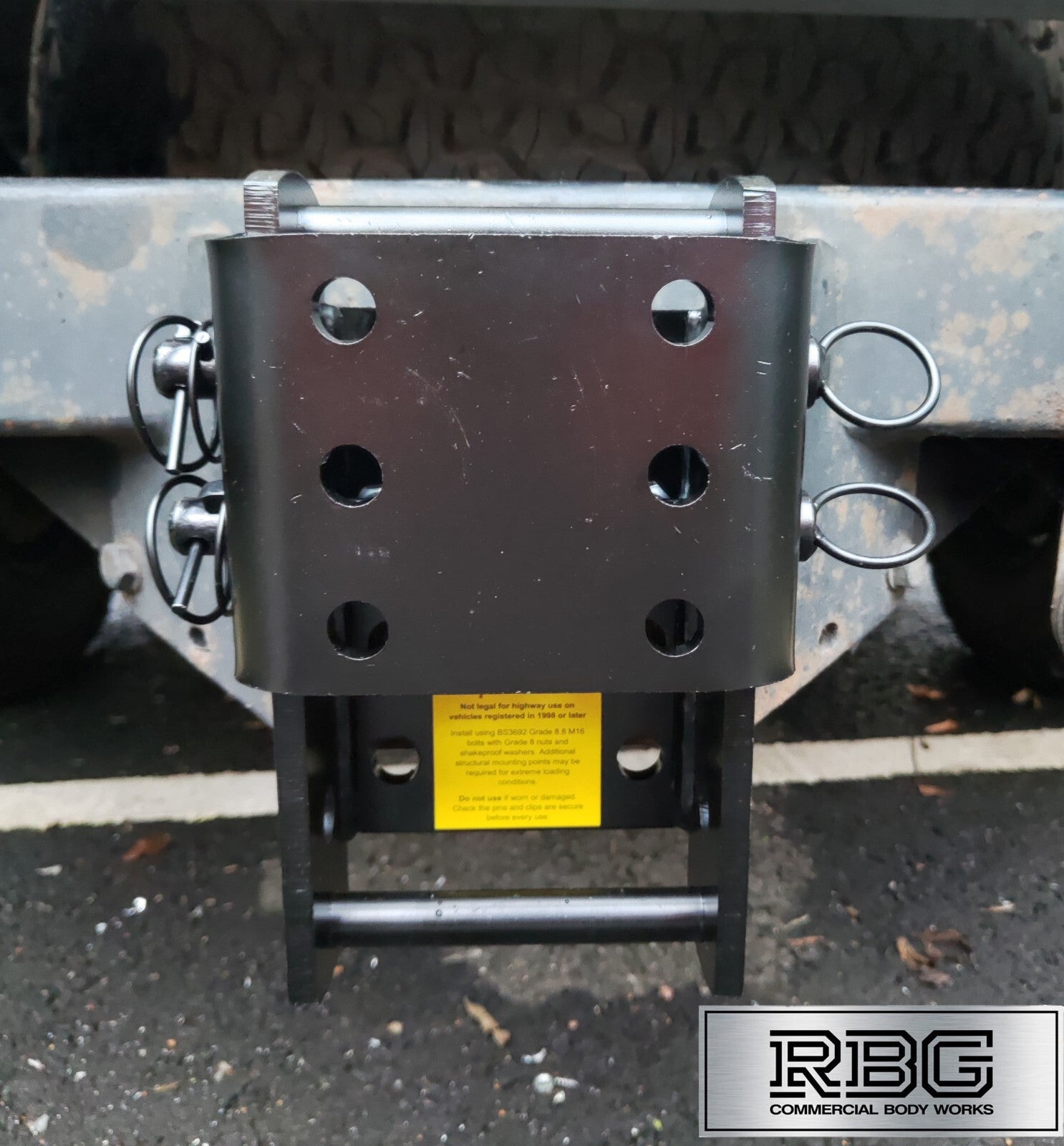 Towbar Slider Drop Plate Height Adjustable Coupling for Flange 3500kg by Maypole