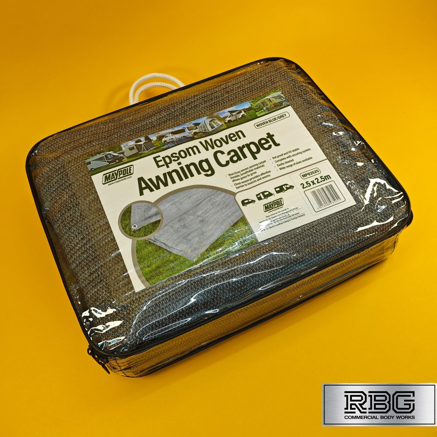 Awning Carpet Breathable Woven For Tent Caravan Campervan Camping 2.5m x 2.5m UK