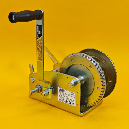 3200Lb Professional Hand Winch 1454Kg With Hand Brake Dual Speed Heavy Duty UK