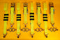 Tie Down Ratchet Strap 5Ton Over Wheel Recovery High-Visibility Yellow 4Pc SET