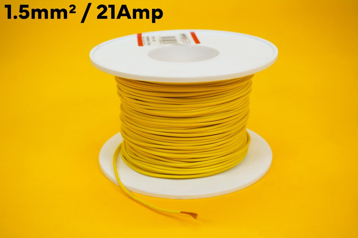 1.5mm Single Core Cable 21Amp Auto Cable 12v 24v Thin Wall Car Wire 12 COLOUR