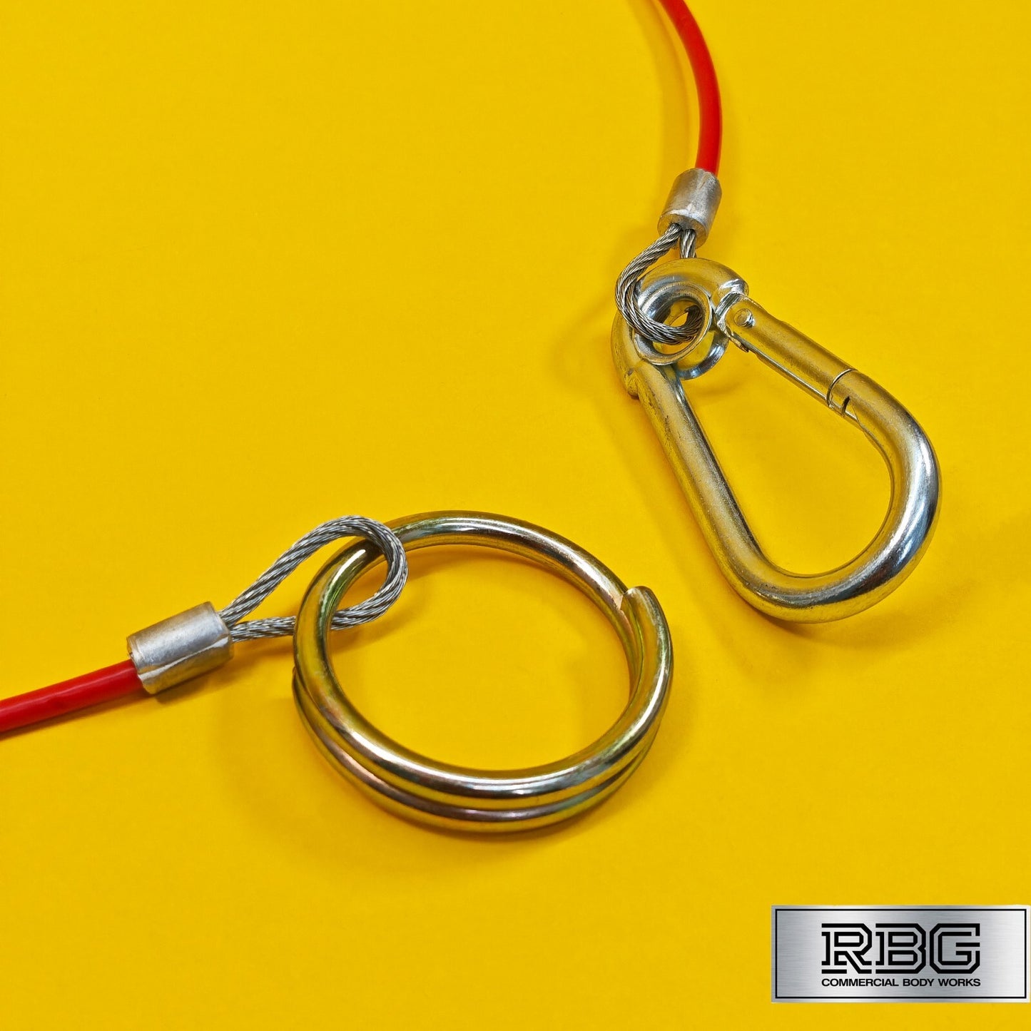 Breakaway Cable Red PVC 1m x 3mm for Trailer Caravan Safety Brake Cable UK