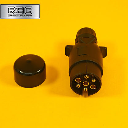 Plastic Plug & Cover SET 12N Type 7 Pin for Towing Trailer Caravan Horsebox PVC