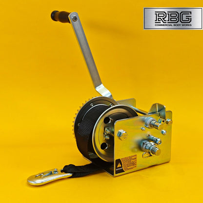 2000Lb Hand Winch + Strap & Hook 900Kg Professional Dual Speed Heavy Duty 7M UK