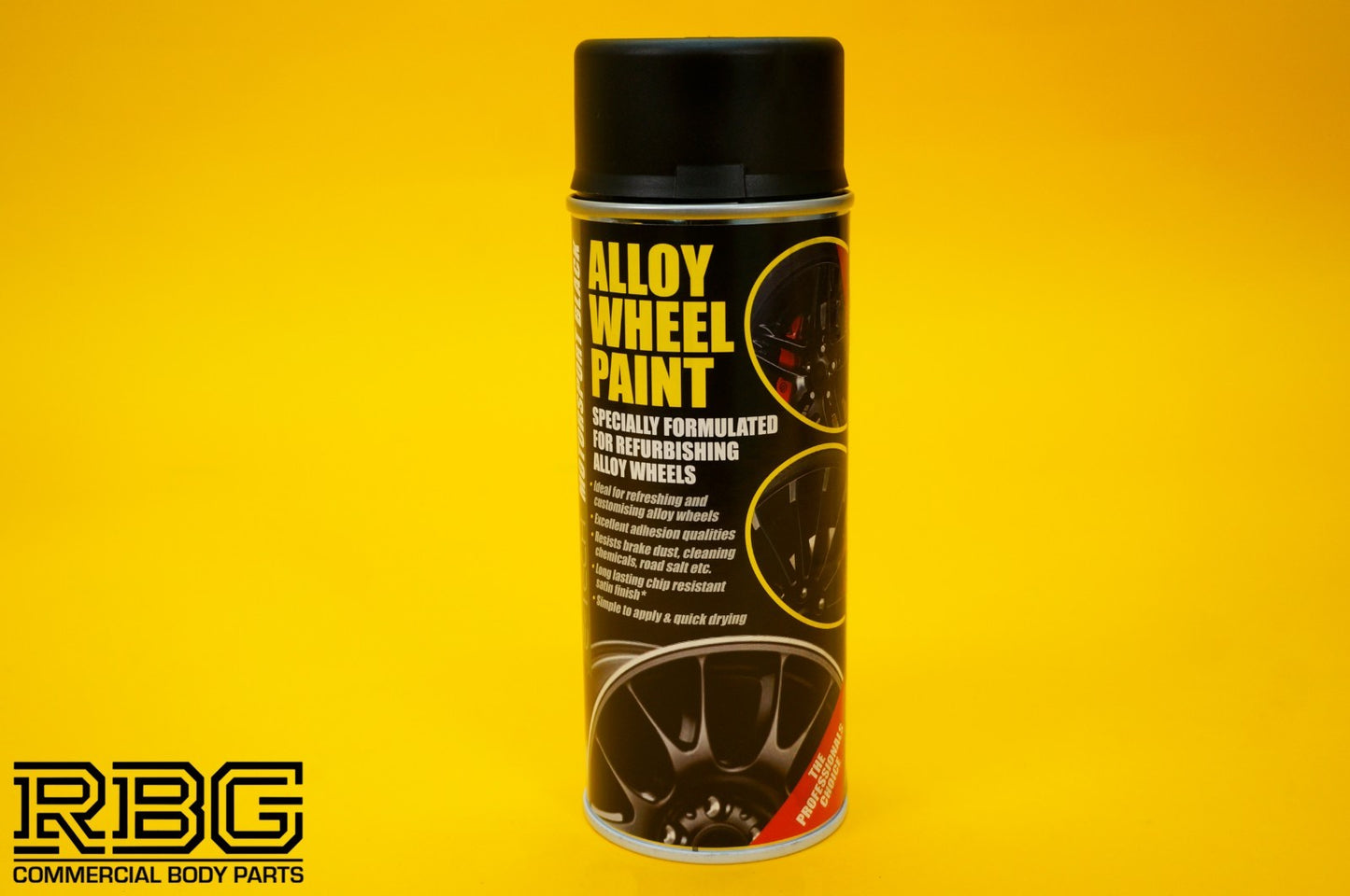 Alloy Wheel Paint MOTORSPORT BLACK 400ml Aerosol Spray Car Refurbishment E-TECH