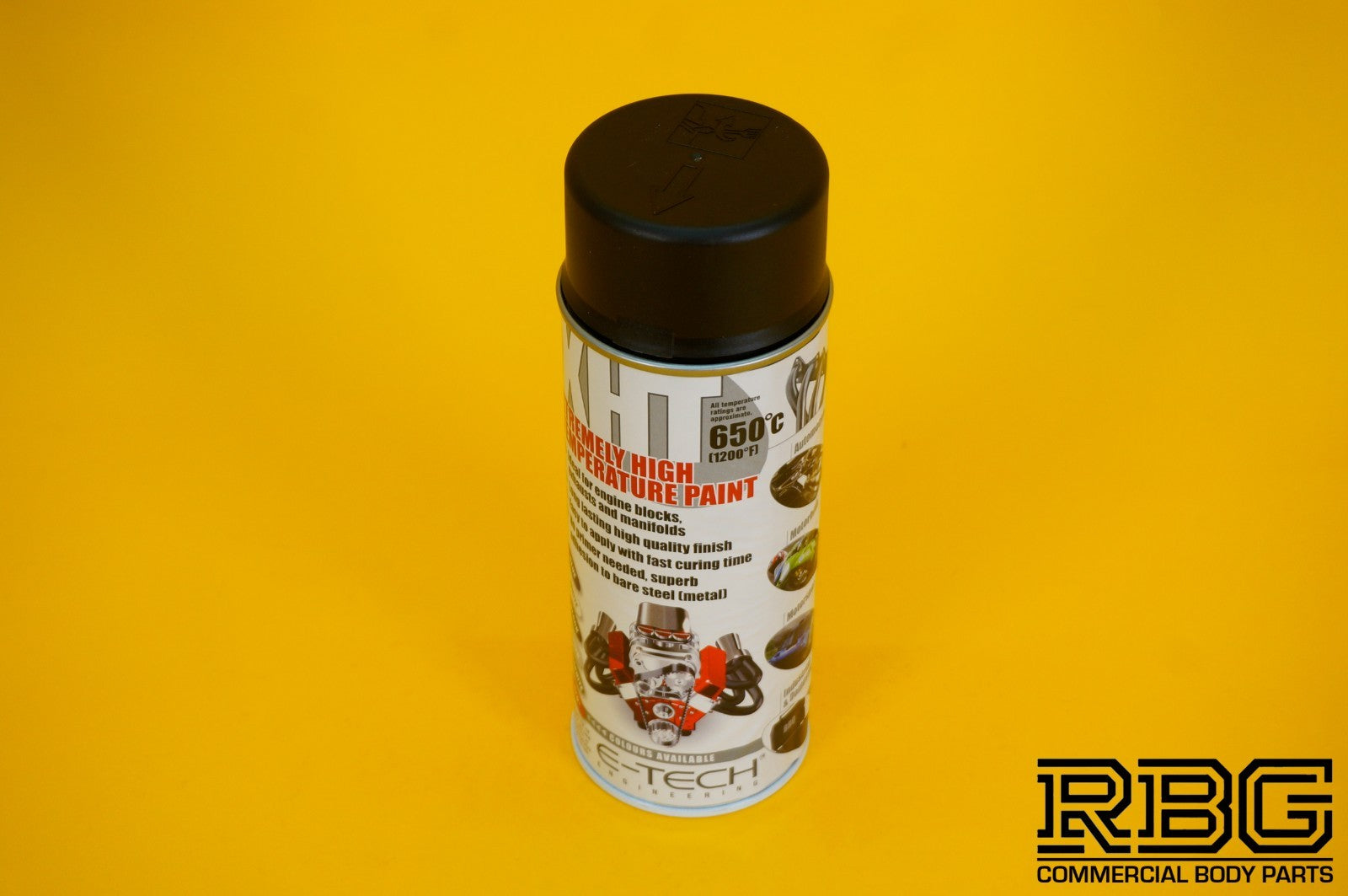 Extremely High Temperature Paint BLACK 400ml E-TECH XHT for Car Engine Exhaust
