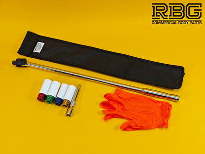 Vehicle Wheel Brace Kit 17,19,21,22mm Pro Sleeved Socket Protective Gloves UK