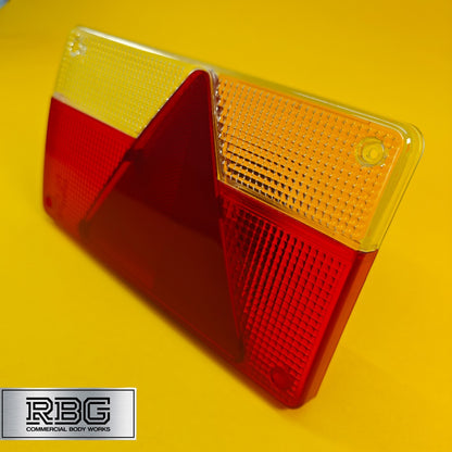 Replacement Lens Rear Light RIGHT for AJBA FP.80 with Orange Reflector Trailer