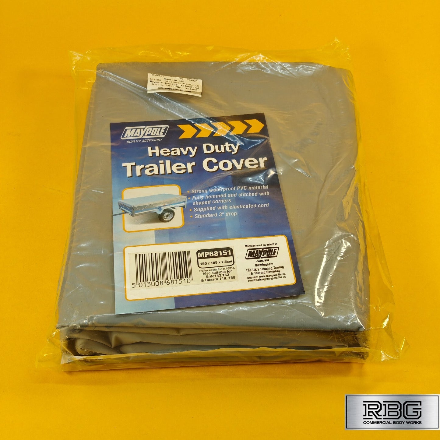 Trailer Flat Cover Fits Erde 143 153 Maypole MP6815 & Daxara 148 158 Trailers UK