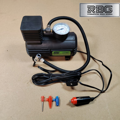 Car Tyre Air Compressor Emergency Pump Maypole Compact 3m Cord 12V Tyre Inflator