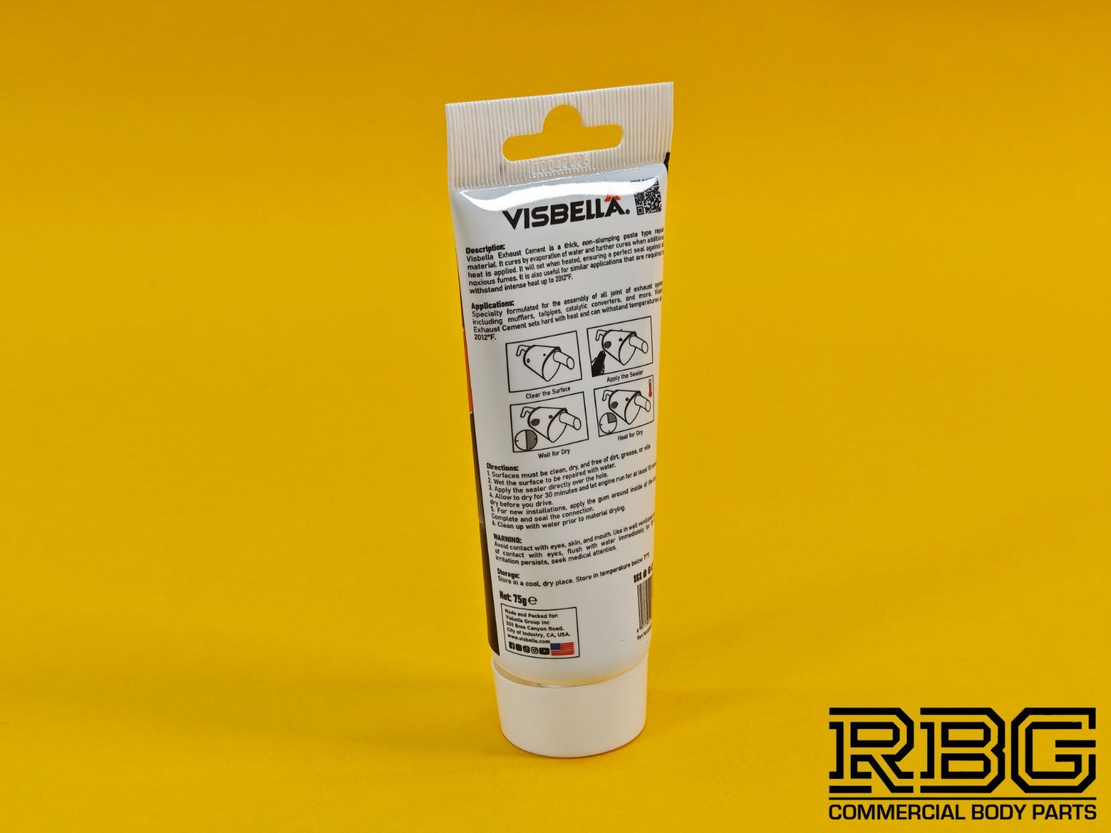 Exhaust Assembly Paste 75g Visbella Sealant Cement Gas & High Heat Resistant USA