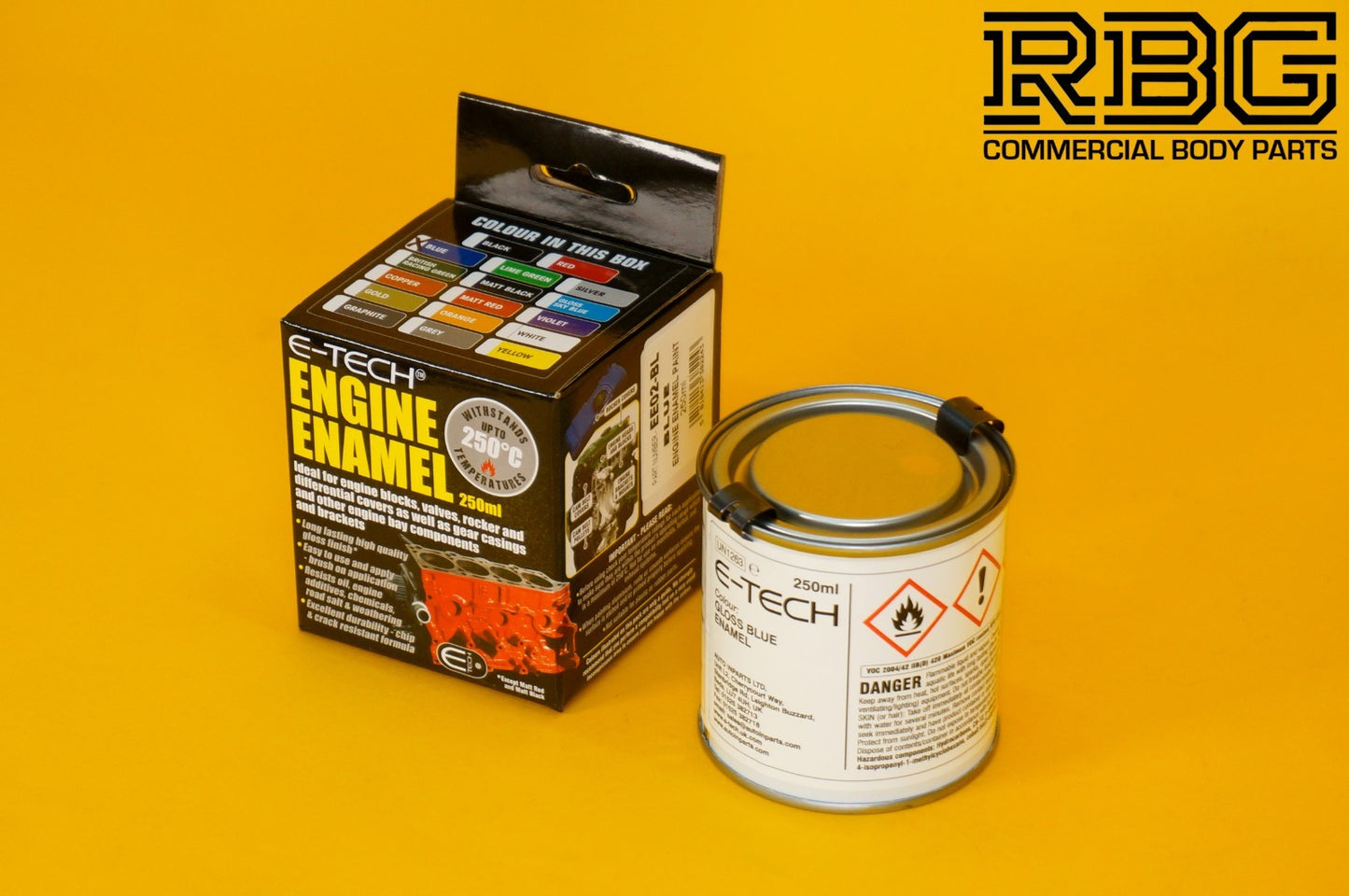Engine Enamel BLUE Paint Gloss E-TECH 150ml Heat Resistant Car Vehicle Motorbike
