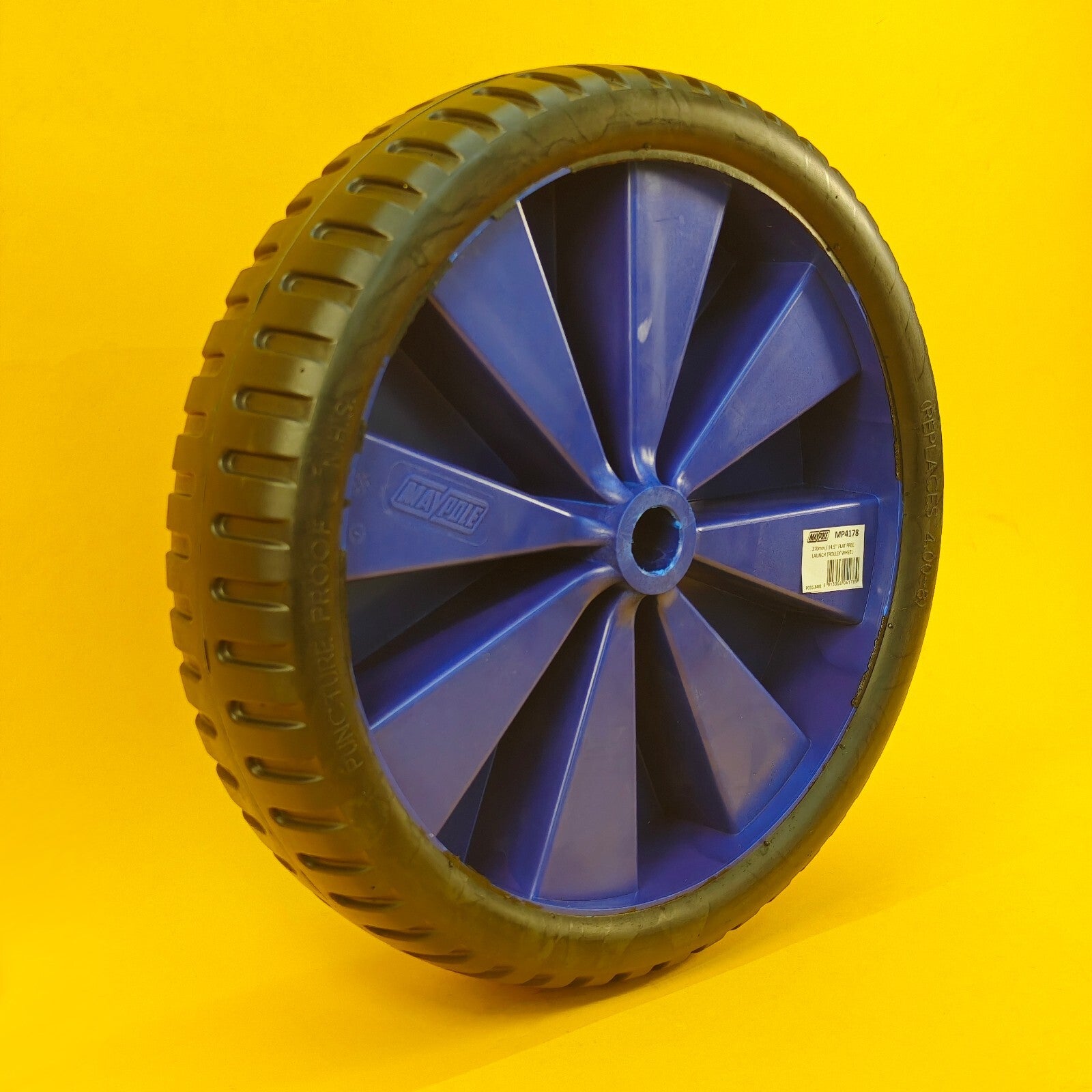 Launch Trolley Wheel 14.5″ 370mm Flat Free Boat Trailers Dinghy Puncture Proof